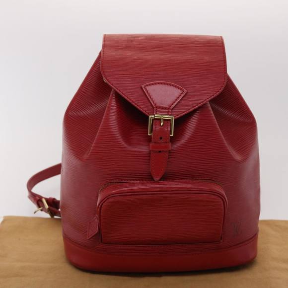 LOUIS VUITTON Epi Montsouris MM Backpack Monaco 700th Red LV Auth 47479 - Picture 12 of 16